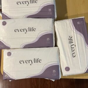 Everylife size 1 diapers. Four packs of 35